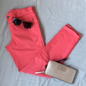 LAST CHANCE GAP Coral Pink Cropped Skinny Jeans